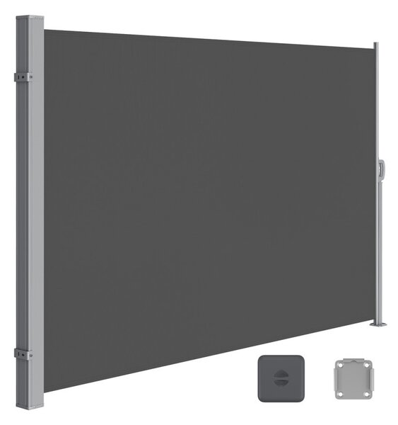 SONGMICS 200 x 350 cm Oldalsó Napellenző Teraszhoz Füstszürke GSA205G02
