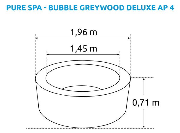 Marimex Pure Spa - Bubble Greywood Deluxe AP 4 felfújható pezsgőfürdő