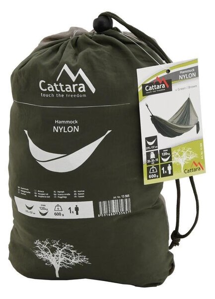 Cattara NYLON 275x137cm függőágy zöld-barna