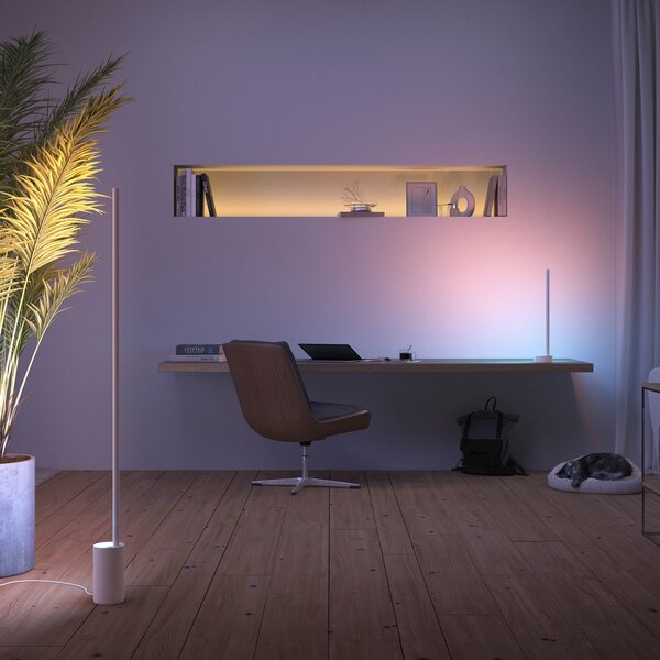 Állólámpa Philips Hue, Philips Hue Gradient Signe, dimmable, Fehér, Nappali, Fém