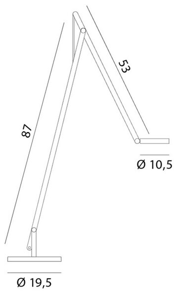 Állólámpa Rotaliana, String F1 DTW, dimmable, Fekete, Nappali, Fém, Dizájn