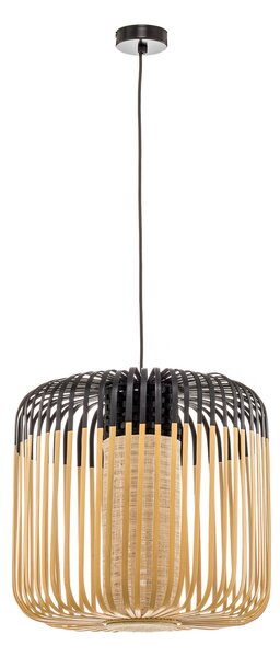 Függőlámpa Forestier, Bamboo Light M, dimmable, Fekete, Nappali, Bambusz, Dizájn
