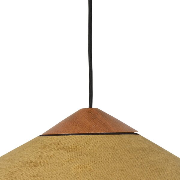 Függőlámpa Forestier, Cymbal S, dimmable, Bronz / Öreg Sárgaréz, Nappali, Szövet / Textília, Dizájn