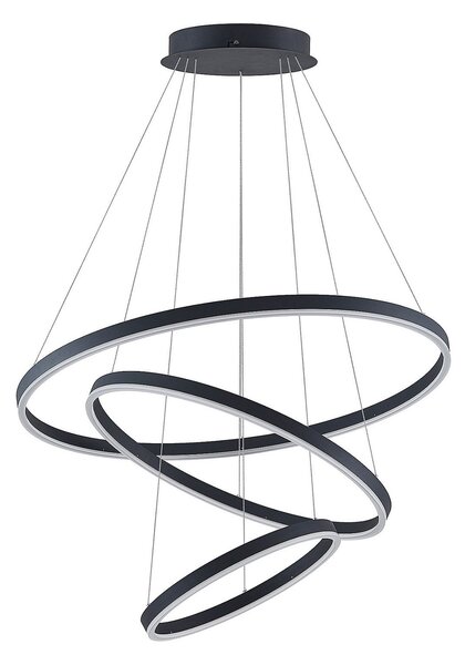 Függőlámpa Arcchio, Albiona, dimmable, Fekete, Nappali, Fém, Modern