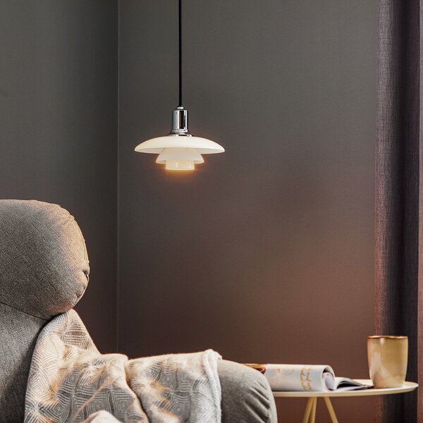 Függőlámpa Louis Poulsen, PH 2/1, dimmable, Fehér, Nappali, Üveg, Dizájn