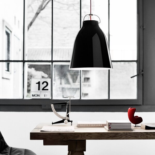 Függőlámpa FRITZ HANSEN, Caravaggio P3, dimmable, Fekete, Nappali, Fém, Dizájn