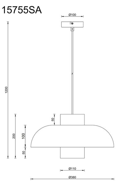 Globo Lowe függő lámpa, homokszínű matt, Ø 38 cm, fém, dimmelhető, Krém / borostyánsárga, Nappali / Étkező, fém, Modern