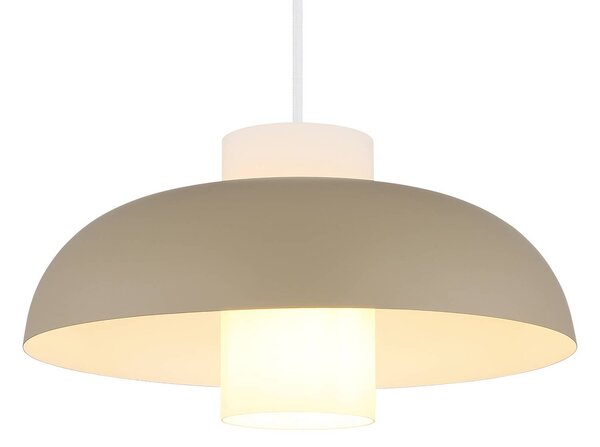 Globo Lowe függő lámpa, homokszínű matt, Ø 38 cm, fém, dimmelhető, Krém / borostyánsárga, Nappali / Étkező, fém, Modern