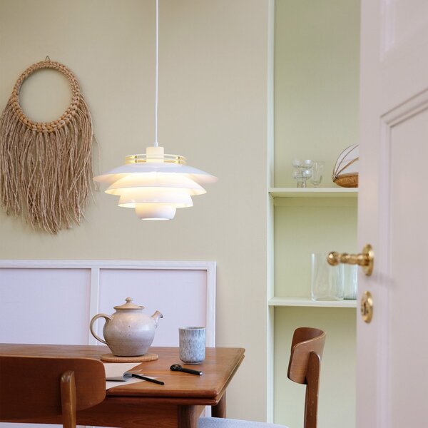 Függőlámpa Dyberg Larsen, Ejka, dimmable, Fehér, Nappali, Fém, Dizájn