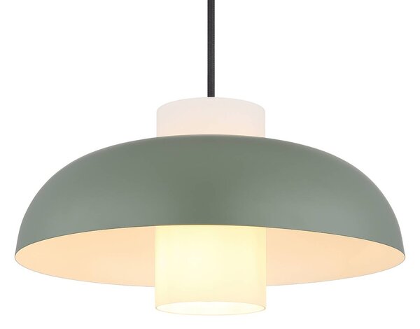 Globo Lowe függő lámpa, matt zöld, Ø 38 cm, fém, dimmelhető, Zöld, Nappali / Étkező, fém, Modern