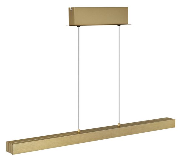 Globo LED lógó lámpa Ethan, sárgaréz színű, 150 cm, kihúzható, dimmelhető, Bronz / antik sárgaréz, Nappali / Étkező, Alumínium, Modern