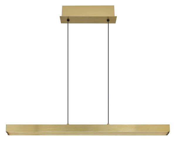 Globo LED lógó lámpa Ethan, sárgaréz színű, 150 cm, kihúzható, dimmelhető, Bronz / antik sárgaréz, Nappali / Étkező, Alumínium, Modern