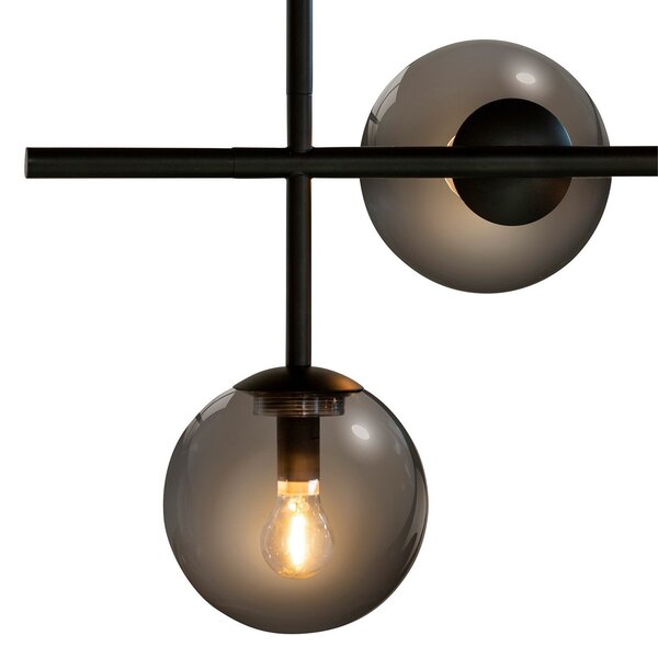 Függőlámpa Dyberg Larsen, Como, dimmable, Fekete, Nappali, Üveg