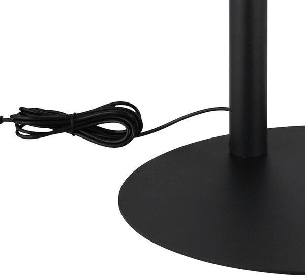 Globo Della LED álló lámpa, magasság 190 cm, fekete/sötétszürke, fém, dimmelhető, Fekete, Nappali / Étkező, Alumínium, Modern
