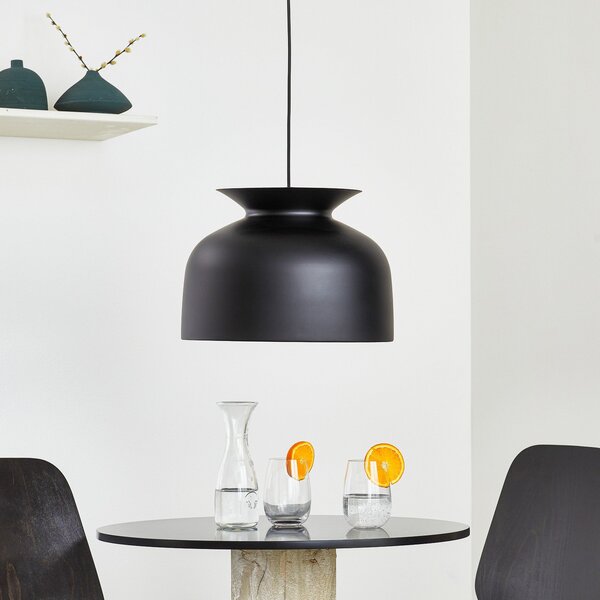 Függőlámpa GUBI, Ronde, dimmable, Fekete, Nappali, Fém, Dizájn