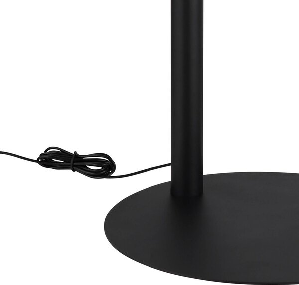 Globo LED álló lámpa Della, magasság 190 cm, fekete/sötétszürke, 3 izzós., dimmelhető, Fekete, Nappali / Étkező, Alumínium, Modern
