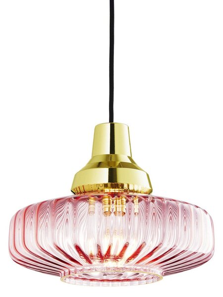 Függőlámpa DESIGN BY US, New Wave Optic, dimmable, Rózsaszín / Rosé, Nappali, Alumínium, Dizájn