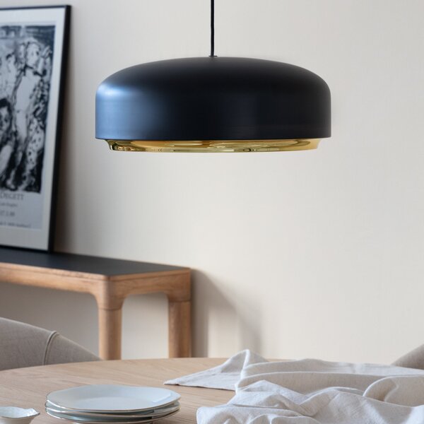 Függőlámpa UMAGE, Hazel Medium, dimmable, Fekete, Nappali, Fém, Dizájn