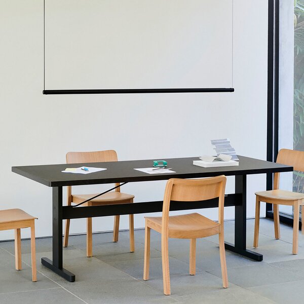 Függőlámpa HAY, Factor Linear 1500, dimmable, Fekete, Konyha, Fém, Dizájn