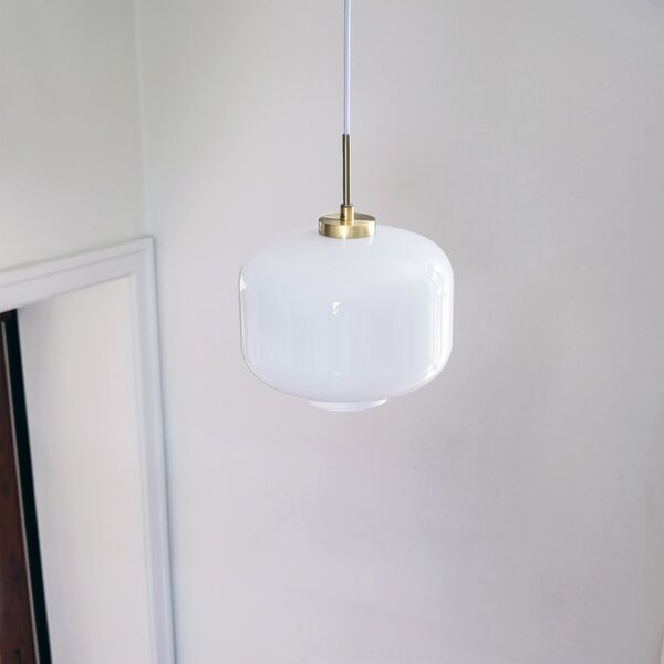 Függőlámpa Dyberg Larsen, Arp, dimmable, Fehér, Nappali, Üveg, Skandináv