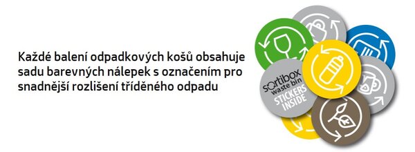 Prosperplast SORTIBOX 4 x 35 l szemetes kuka hamuszínű