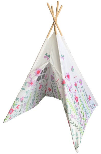 G21 játék - Teepee sátor Tavaszi rét, rózsaszín virágok