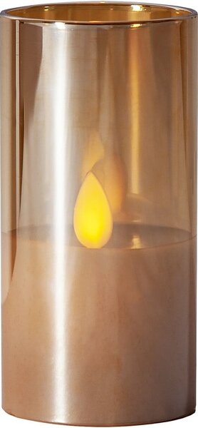 M-Twinkle narancssárga LED viaszgyertya üvegben, magasság 10 cm - Star Trading