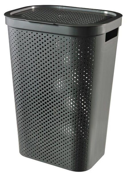 Curver Infinity Dots 60L szennyestartó kosár grafit