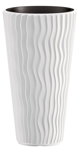 Prosperplast SANDY SLIM virágcserép fehér 29,7 cm