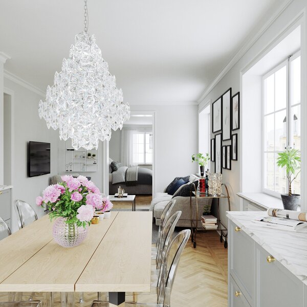 Függőlámpa By Rydéns, Monarque Grande, dimmable, Átlátszó, Nappali, Műanyag, Dizájn