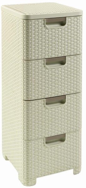 Curver Style 4x14L fiókos polc, fehér