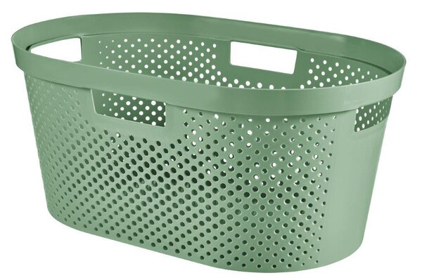 Curver Infinity Dots 40L szennyestartó kosár zöld