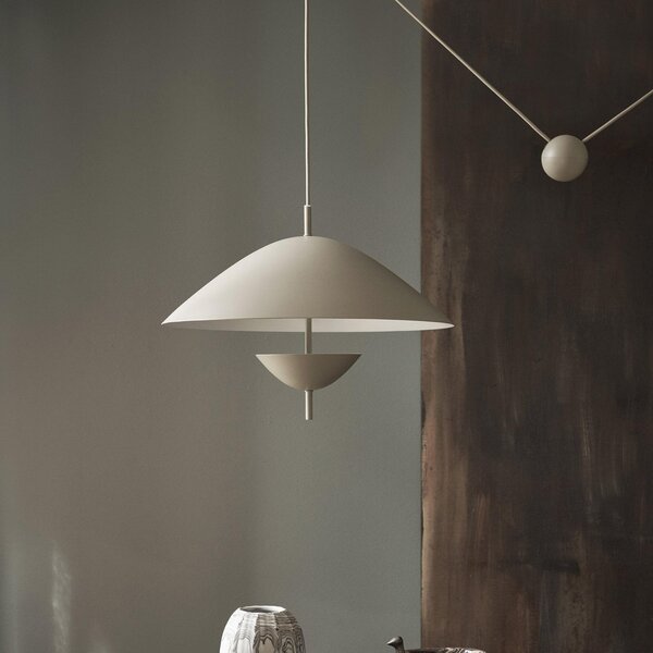 Függőlámpa ferm LIVING, Lod, dimmable, Bézs, Nappali, Fém, Dizájn