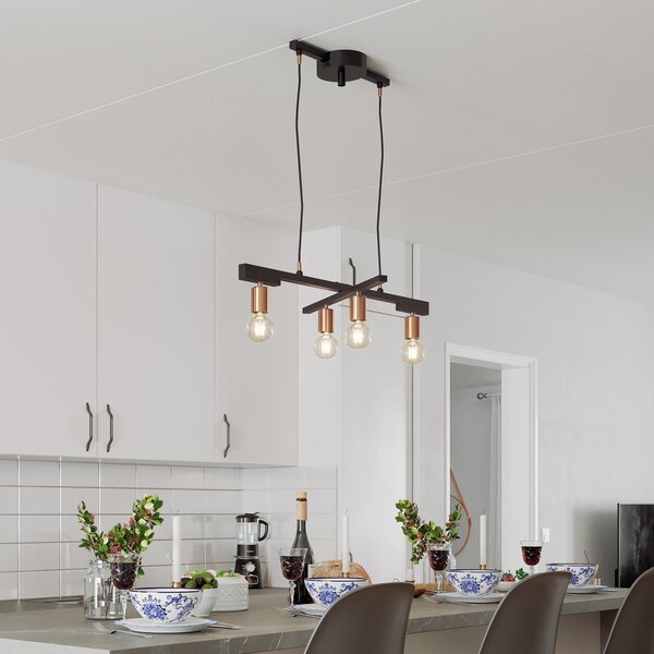 Függőlámpa By Rydéns, Zeona, dimmable, Fekete, Nappali, Fém, Modern