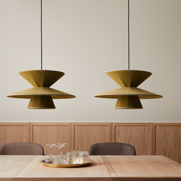 Függőlámpa LOOM DESIGN, Morphic, dimmable, Zöld, Nappali, Szövet / Textília, Modern