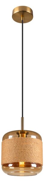 Függőlámpa SLV, Pantilo Rope 20, dimmable, Barna / Rozsdabarna, Nappali, Üveg, Modern