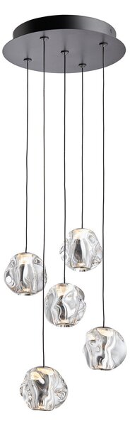 Függőlámpa LOOM DESIGN, Ice Ball, dimmable, Fémes, Nappali, Fém, Modern