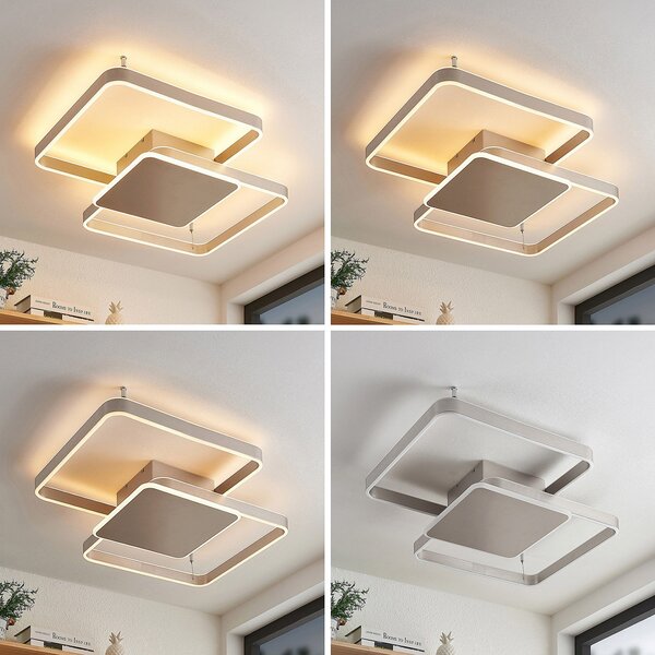 Mennyezeti Lámpa Lucande, Kadira, dimmable, Szürke, Nappali, Fém, Modern