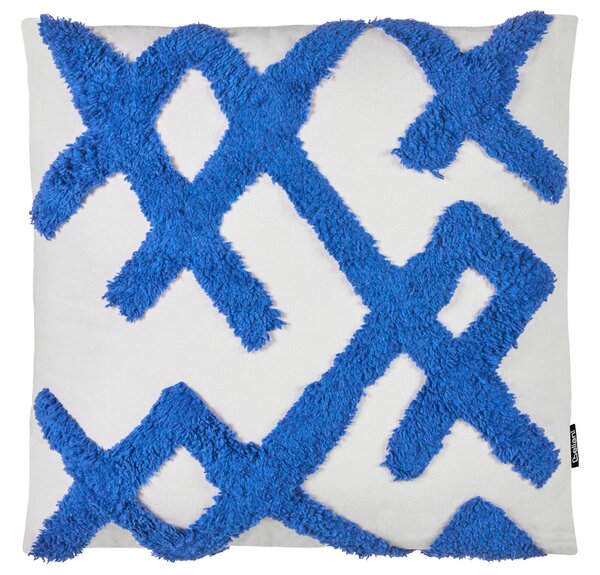 2 db díszpárna HAZEL Pamut 45 x 45 cm Fehér Geometrikus mintás