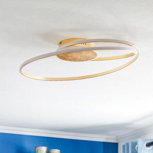 Mennyezeti Lámpa Lindby, Dorle, dimmable, Arany / Sárgaréz, Nappali, Fém, Modern