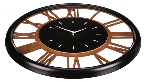 Falióra – 60 cm átmérő, MDF és fém, római számokkal