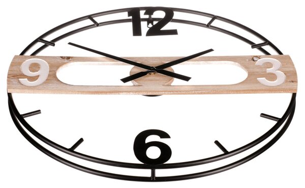 Falióra – 60 cm átmérő, fém és MDF kombináció