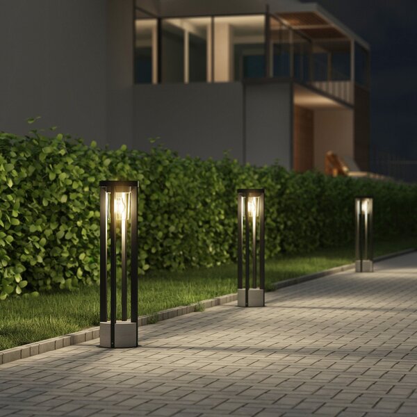 Kültéri Lámpa Lucande, Overa, dimmable, Szürke, Terasz, Fém, Modern