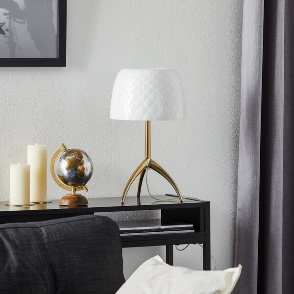 Asztali lámpa Foscarini, Lumiere, dimmable, Fehér, Nappali, Üveg, Dizájn