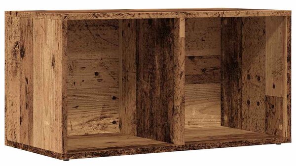 LP antik fa színű szerelt fa tárolódoboz 69,5 x 34 x 36 cm