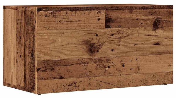 LP antik fa színű szerelt fa tárolódoboz 69,5 x 34 x 36 cm