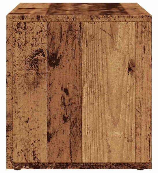 LP antik fa színű szerelt fa tárolódoboz 69,5 x 34 x 36 cm