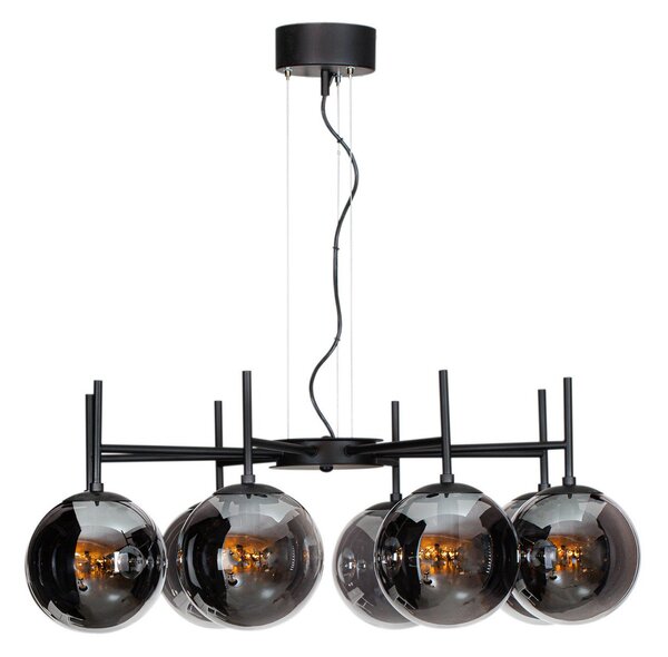 Függőlámpa By Rydéns, Boyle, dimmable, Fekete, Étkező, Üveg, Modern