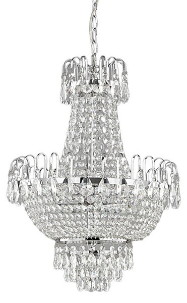 Csillárok Lindby, Casparia, dimmable, Átlátszó, Nappali, Kristály, Antik