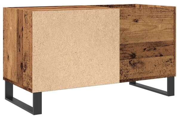 Antik fa színű szerelt fa hanglemezszekrény 84,5x38x48 cm